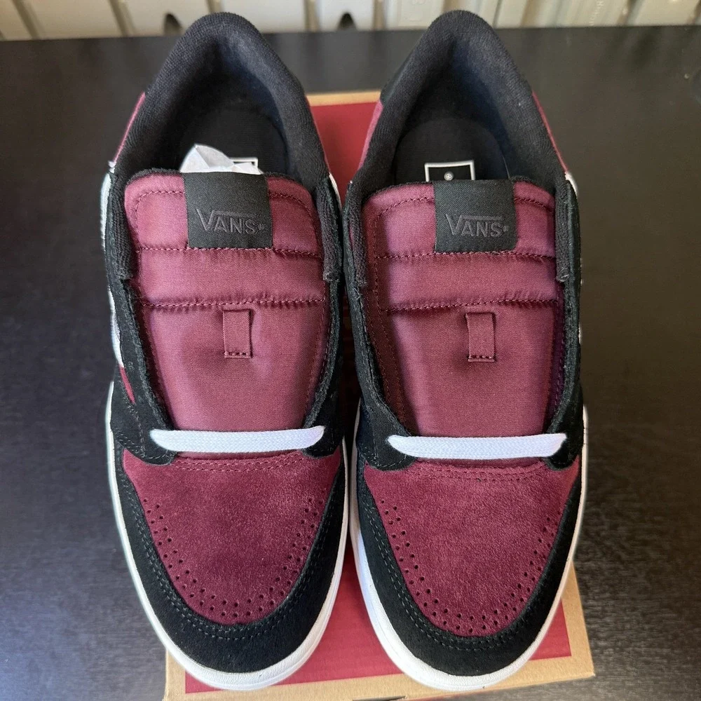 Vans Lowland 2.0 Skate Sneakers Shoes Red Black Men's Size 9.5 - VN000D6R2Q1